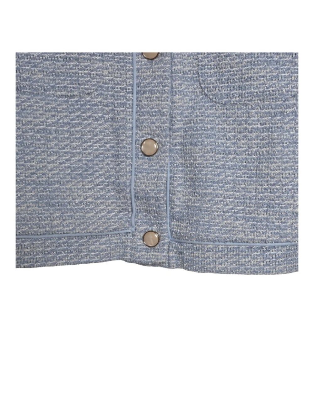 Women's - Antonio Melani Blue Knit Jacket, Size Small - Picture 5 of 8